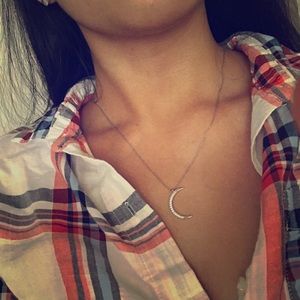 Sterling Silver Crescent Moon Pendant